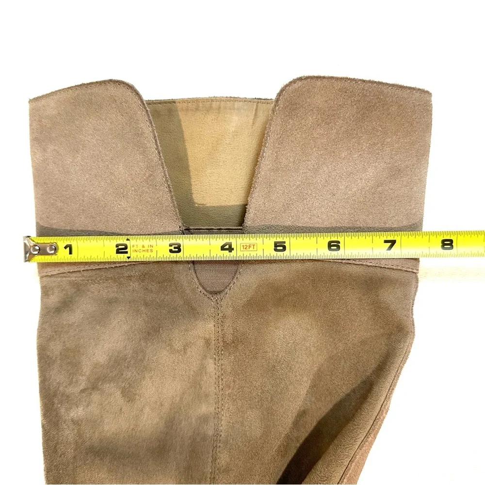Kenneth Cole‎ Suede Tan Taupe Over the Knee Boots Boho Cottage Core EUC